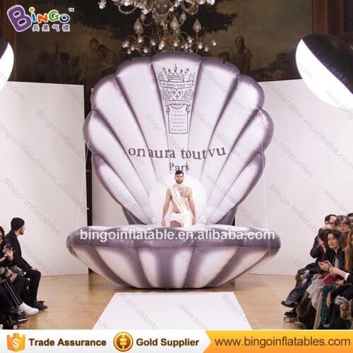 High quality 4 meters dia giant inflatable shell customized digital print blow up shell for display inflatable toys