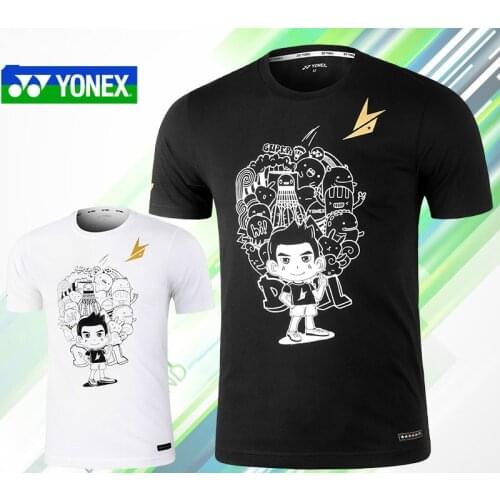 YONEX badminton clothing mens sports T-shirt cotton comic clothing cartoon 10019LD