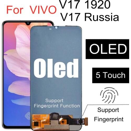6.38" OLED For VIVO V17 1920 LCD Display Touch Screen Assembly Replacement Accessory For VIVO V17 Russia version LCD Display