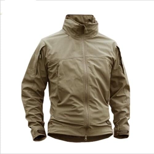 Winter Plus Warm-wind Velvet With Hoodie Mens Coat Outdoor Combat Camping Climb Walks Military Sports Waterproof Tactics Jacket