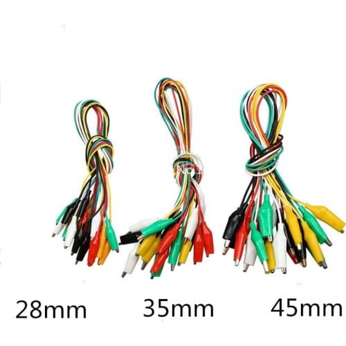 10pcs Color Belt Wire Alligator Clip Electronic DIY Sheath Electric Clip Double-headed Test Clip Power Supply Test Lead Cable