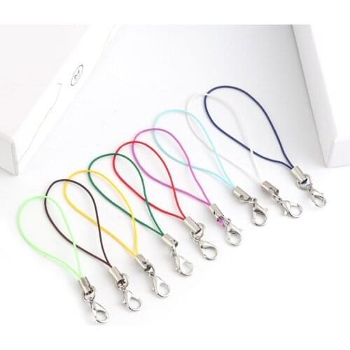 20pcs Lanyard Lariat Strap Cords Lobster Clasp Rope Keychains Hooks Mobile Set Charms Keyring Bag Accessories Key Ring