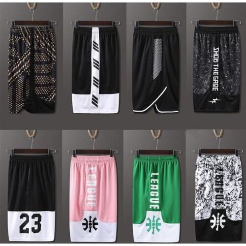 2021Zip pocket Basketball Shorts Breathable Sweat Sport Running Shorts Outdoor Sports Fitness Short Pants Loose Beach Shorts