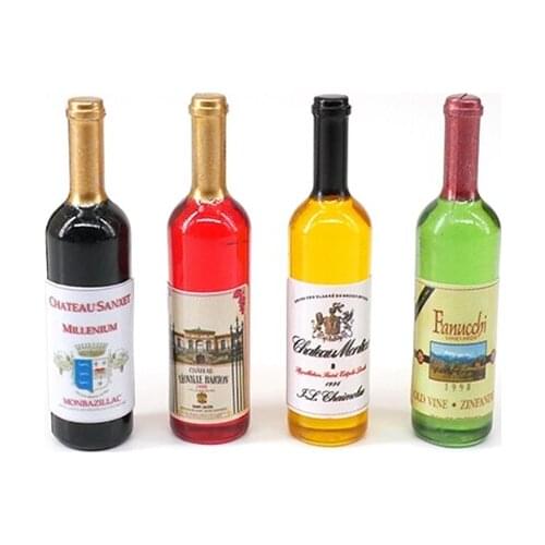 4PCS 1:12 BJD OB11 Dollhouse Kitchen Accessories Mini Wine Series Model Toy