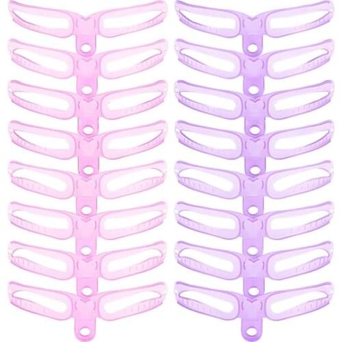 8Pcs/Set Eyebrow Stencils Reusable Eyebrow Shaping Defining Stencils DIY Eye Brow Drawing Guide Template Card Model Makeup Tool