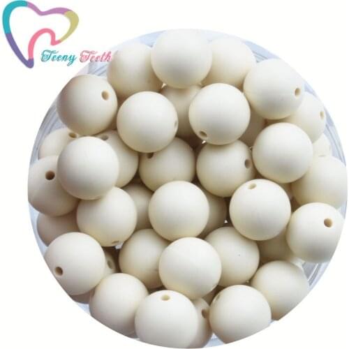 10 PCS Navajo White 9-19 MM BPA Free Silicone Loose Teething Beads DIY Baby Pacifier Dummy Bracelets Chewing Jewelry Soother