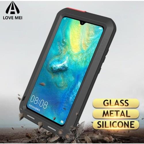 Love Mei Metal Case For Huawei P40 Pro P20 P30 Lite Mate 30 20 10 Lite Pro Shockproof Anti-Fall Phone Cover Rugged Armor Cases