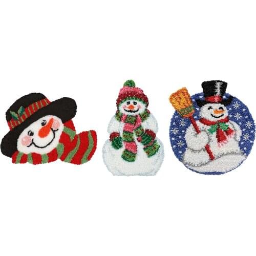 DIY Christmas Snowman Kit Hook Hanger Carpet Pillow Tapestry