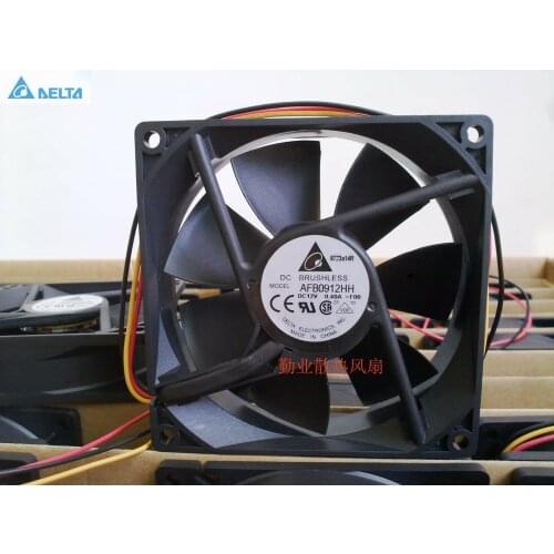 For delta Electronics AFB0912HH 9CM 9.2CM 92*92*25MM 90x90x25mm DC12V 0.40A Server Square Cooling Fan 3-wire