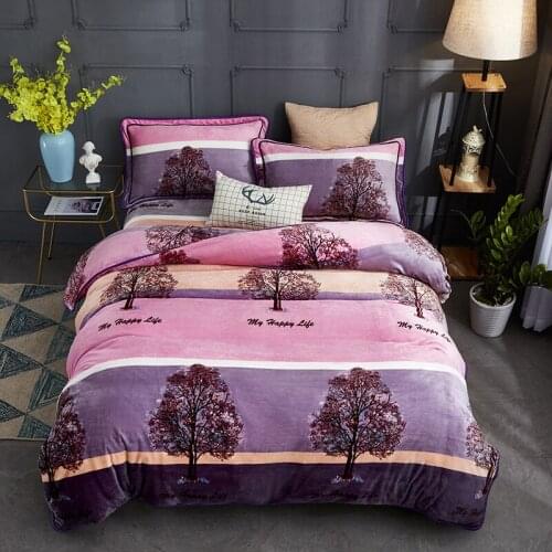 Luxury Bedding Set For Bedroom Winter Warm Flanel Blanket and Duvet Cover Soft And Comfortable Enjoy Warm Life