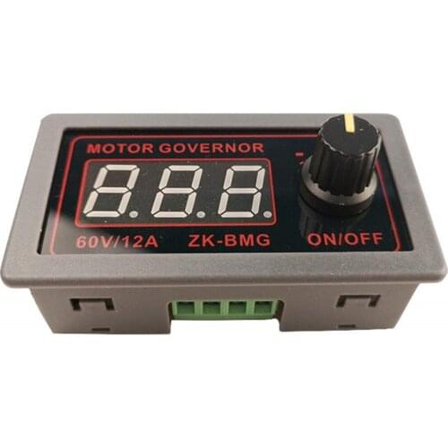 DC 9-60V 12V 24V 36V 48V 12A DC Motor Controller PWM Adjustable Speed Digital Display Encoder Duty Ratio Frequency ZK-BMG