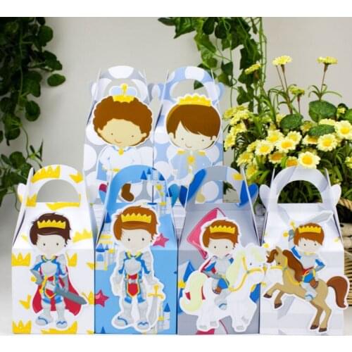 Prince Favor Box Candy Box Gift Box Cupcake Box Kids Birthday Party Supplies Decoration Event Party Supplies