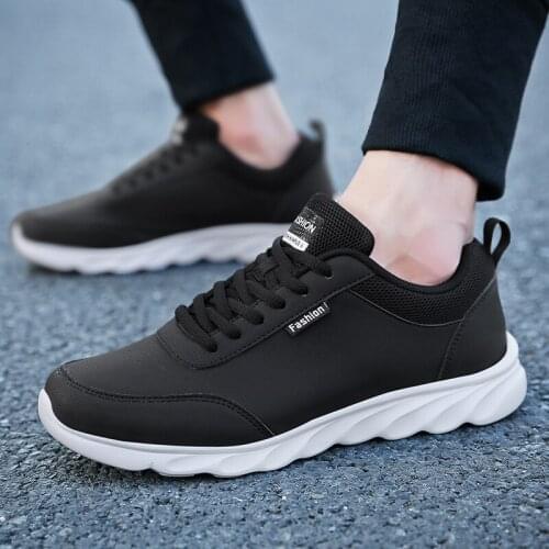 Men Casual Shoes Leather Mens Shoes Sneakers Winter Comfortable Walking Shoes Lightweight Rubber Waterproof Couple Sneakers Men