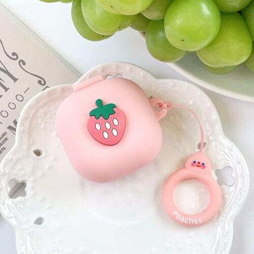 Cool Cartoon Earphone Cover for Samsung Galaxy Buds Live Case Silicon Case for Galaxy Buds Live 2020 Headphone Box with lanyard