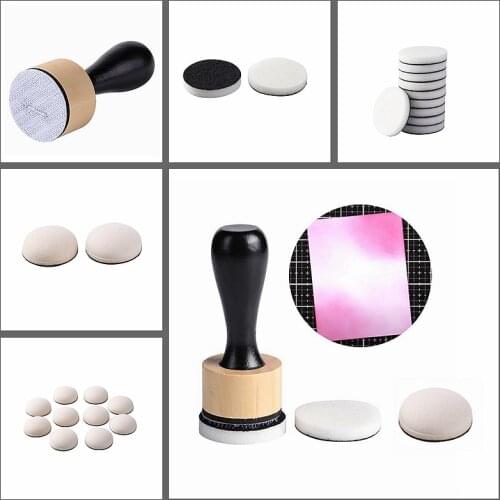 Mini Ink Paints Mixing Blending Tools with Round/domed Foam Refills Set for Paper Craft Card Making Scrapbooking New Hot Diy