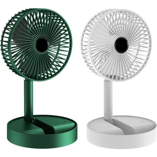 Mini Folding Pedestal Stand Fan Mini Telescopic Fan USB Rechargeable Table Floor Fan Portable Quiet Standing Fan for Household