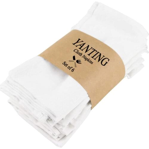Reusable Washable Napkins 30X45CM Table Napkin Pocket Handkerchief for Wedding Decoration Party Home Supplies Set of 6