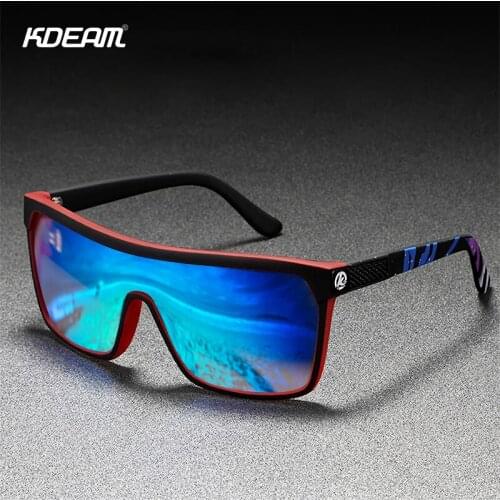 KDEAM Oversized Sport Style Polarized Sunglasses Men Women Brand 100% TAC Polarized Lens Big Square Sun Glasses Travel Gafas X77