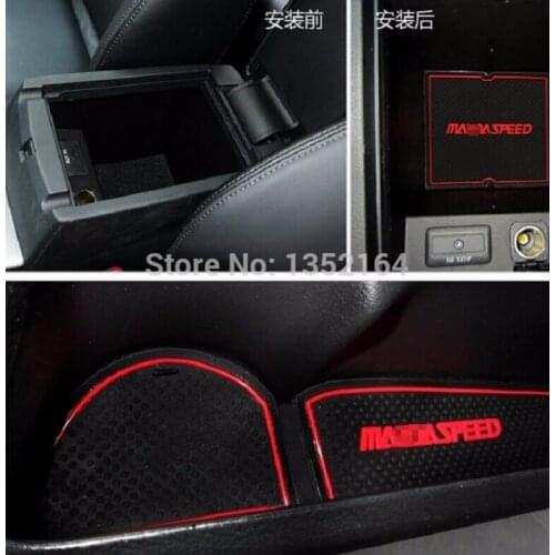 Non-slip Interior cup mat door gate slot pad for Mazda 6 2009-2012 ,8pcs/lot,car styling, auto accessories