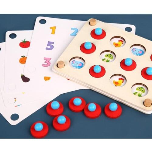 Memory Chess Wooden Toy Children Early Education Puzzle Game Logic Concentration Training Kindergarten Early Education Toy