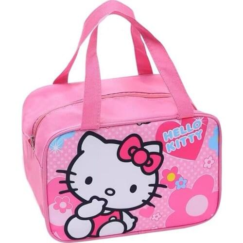 Sanrio Hello Kitty student lunch box bag cooler bag childrens handbag lunch bag tote bag storage bag