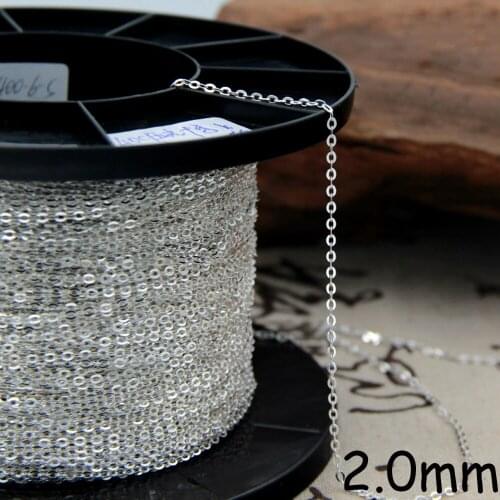 2MM Silver Wire Semi-finished O chain 925 Sterling Silver Thick Silver Handmade DIY Plating Silver Cable Wire