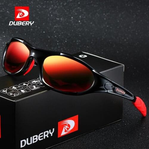 DUBERY Sports Style Polarized Sunglasses Men Super Light Eyeglasses Frame Sun Glasses Male Outdoor Travel UV400 Goggles CE XIE5