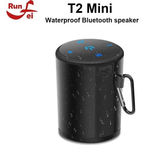 T2 Mini Wireless Bluetooth Speaker Portable Outdoor Bluetooth Speaker Wireless Subwoofer Waterproof Powerful Bass MP3 Player