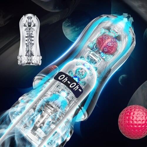 Glans Ball Stimulator Vacuum Sex Cup Sex Toys for Men Male Masturbation Cup Transparent Soft Pussy Masturbatings Sex Trainer