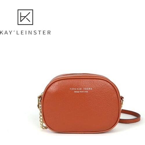 Female Bags 2021 WomenS Luxury Designer Brand Fashion Pure Leather Top Layer Soft Leather Simple And Versatile Small Bag Round