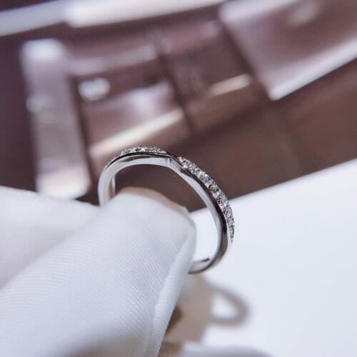 925 sterling silver Moissanite Deputy ring EF color Tail ring party jewelry Wedding Anniversary Ring