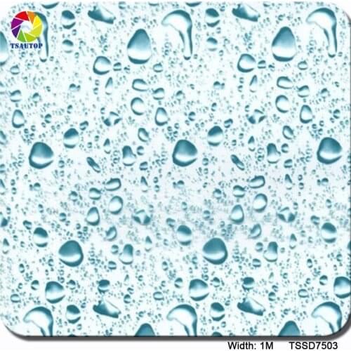 1M*10M light blue Water drop TSSD7504 Hydro dipping Water Transfer Printing Film