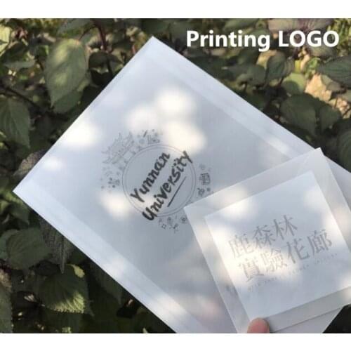 2000PCS/LOT Parchment Paper Business Envelope Translucent Waterproof Envelope Party Invitation Envelope