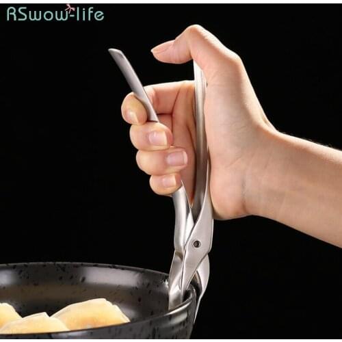 304 Stainless Steel Anti-Scalding Clamp Steamed Vegetable Clamp Dish Collector Anti-Skid Anti-Scalding Compressible Garlic Clamp