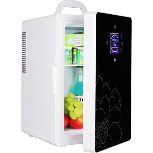 DC-005 Car refrigerator 16L dual-core LCD display temperature control Mini refrigerator home dormitory cosmetic/insulin fridge