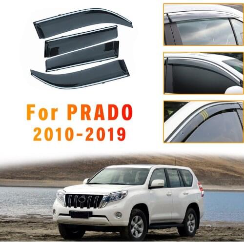 Car Styling Smoke Window For Toyota Prado J150 2010-2015 2016 2017 2018 Sun Rain Exterior Visor Deflector Guard Accessories 4pcs