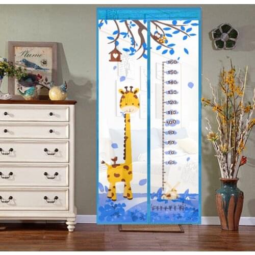 90/100x210cm Giraffe Design Mute Magnetic Mosquito Door Net Summer mosquito Door Curtain Convenient Fixing Wholesale and Retail