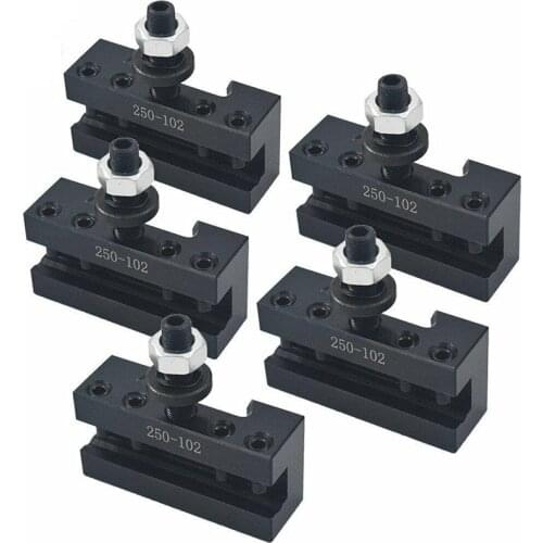 5Pcs AXA 250-102 2 Quick Change Tool Post Boring Turning Holder 6-12Inch for Lathe Swing 6-12 Inches