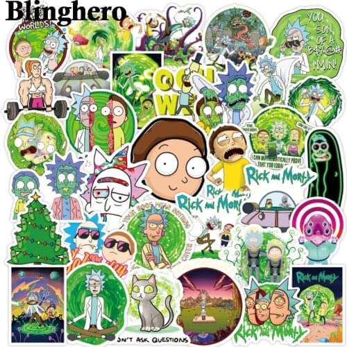 CA1243 50Pcs/set Waterproof Cartoon Funny Stickers Skateboard Suitcase Guitar Luggage Laptop Stickers Kid Classic Toys