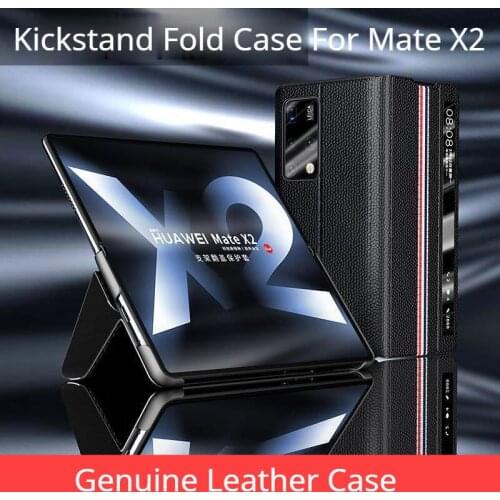 Genuine Leather Flip Folding Case For Huawei Mate X2 5G Case For Huawei MateX2 Phone Case