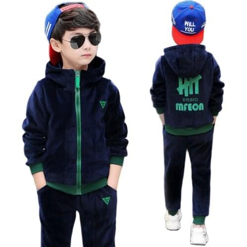 Children Spring Sportswear Boy Letter Print Hoodies+ Sweatpants 2pcs Set Kids Casual Sport Suit Teen Autumn Tracksuit 5 6 7 8 9y