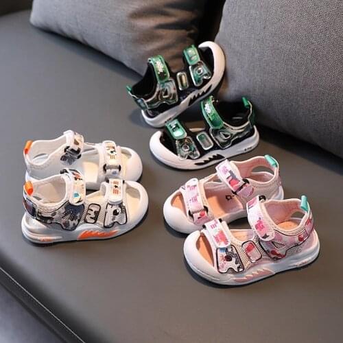 Disney Spiderman Frozen Micky Mouse Kids Sandals LED Lighted Baby Girls Boys Sneakers Hot Sales Lovely Cartoon Children Shoes