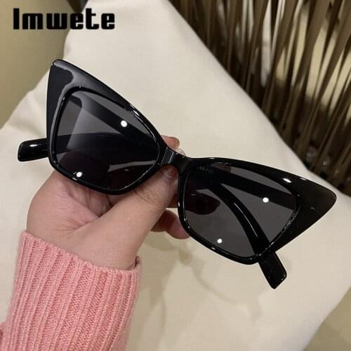 Imwete Vintage Sunglasses Women Sexy Cat Eye Shades Eyewear Fashinable 2020 Trend Men Sun Glasses UV400