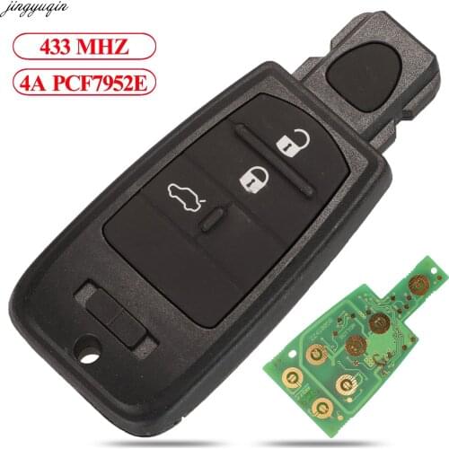 Jingyuqin Remote Control Car Key 433MHZ 4A PCF7952E Chip For FIAT Viaggio Ottimo 3 Buttons Smart Auto Key Fob