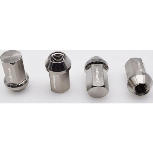 Jntitanti 60 degree cone seat sliver color titanium alloy wheel lug nut M12*1.5*35