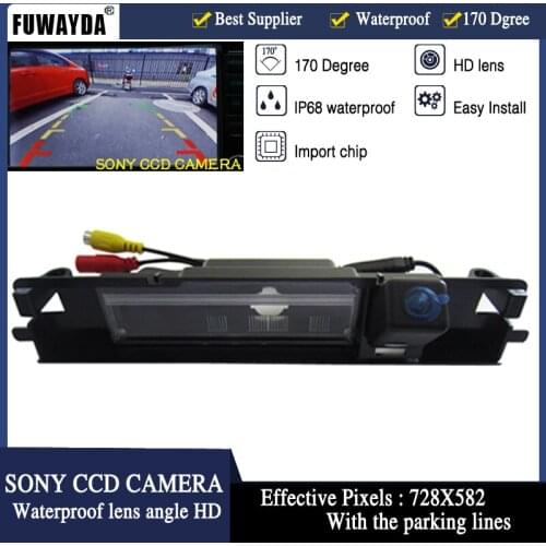 FUWAYDA FOR SONY CCD wire Reverse HD Car rear view camera Backup Camera with parking lines for Toyota Yaris 2006-2012 years