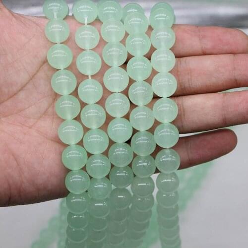 1strand/lot Light Green Quartz Crystal Stone Round Bead Loose Spacer Bead 4 6 8 10 12mm For DIY Bracelet Jewelry Making Findings