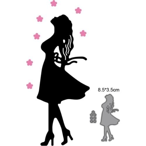 Metal Cutting Dies Stencils dies Woman Flowers Die Cut Mold Scrapbooking dies embossing dies decoation Paper Craft knife mould