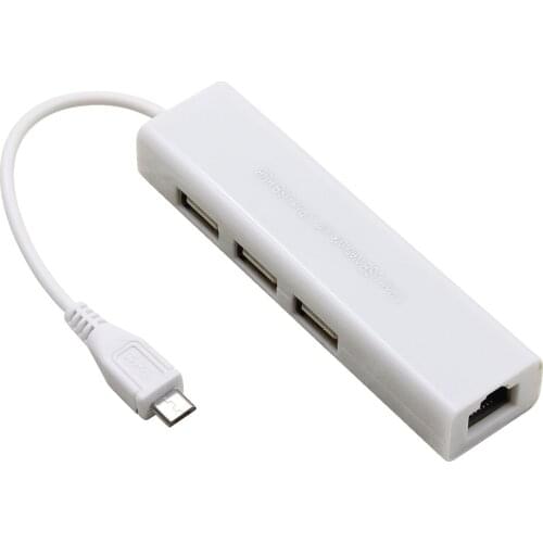 Micro USB OTG LAN USB HUB Port Ethernet RJ45 for Samsung Galaxy S4 S5 Note 3