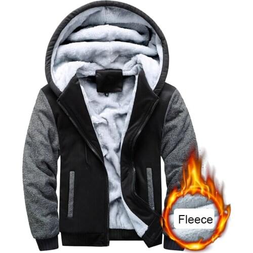 Men Autumn and Winter New Outdoor Warm Fleece Casual Hooded Jacket Fashion Jacket Men Parka Thick Cotton Classic Jacket 5Xl